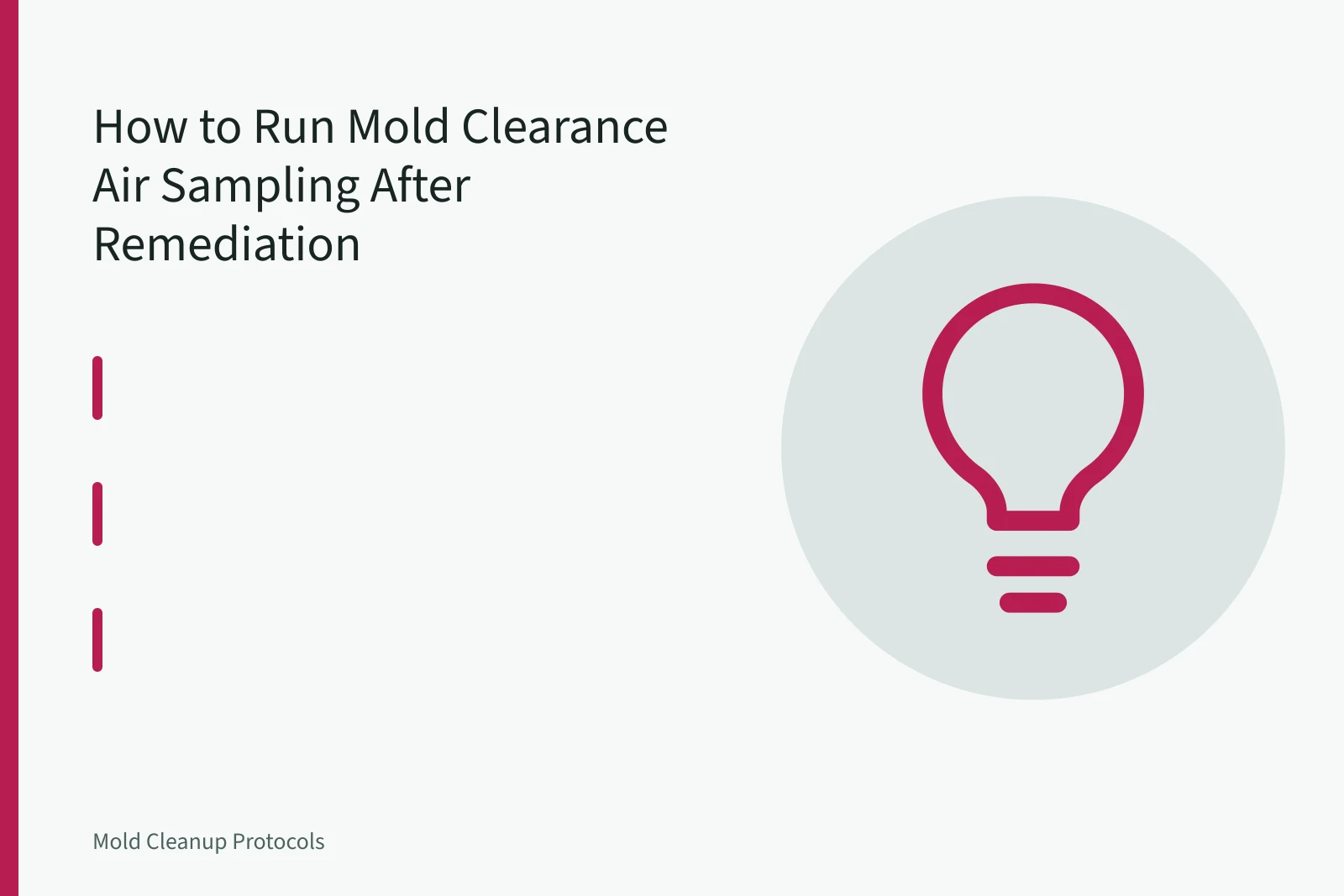 Air sampling pump and cassette collecting a mold clearance sample in a remediated room. How to Run Mold Clearance Air Sampling After Remediation