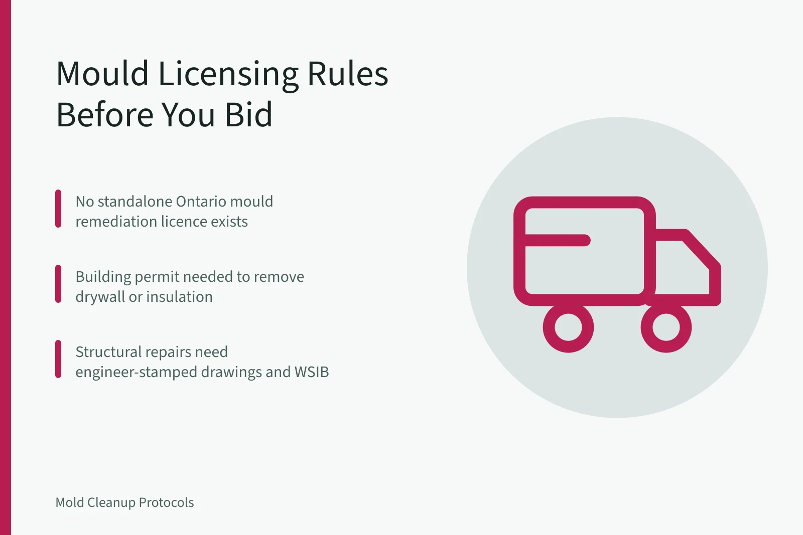 Mould remediation permit rules and licensing checks in Ontario. Mould Remediation Licensing in Ontario: What to Check Before You Bid
