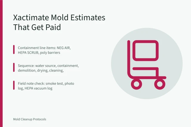 Xactimate mold remediation estimate with containment and line items. How to Write Xactimate Estimates for Mold Remediation Jobs